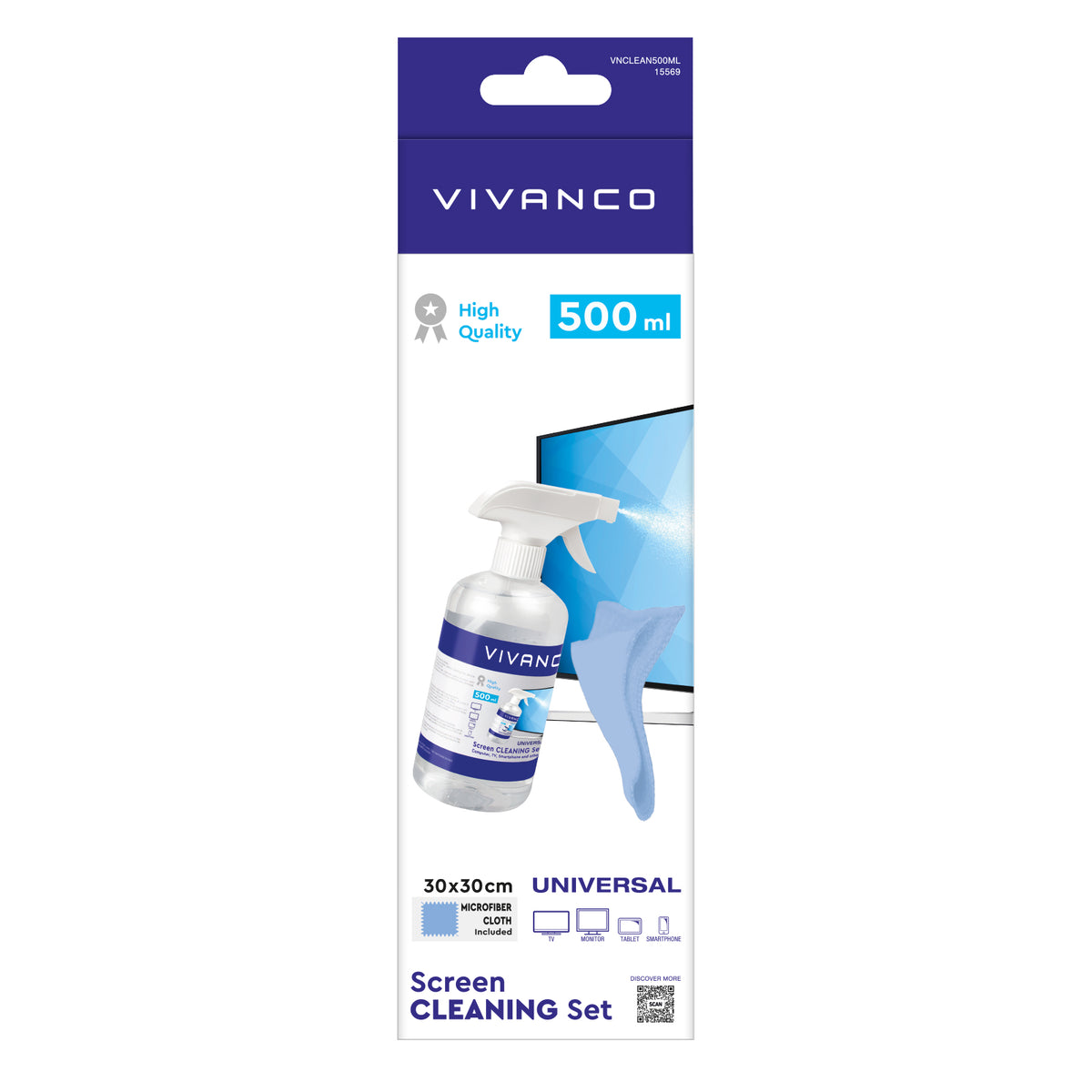 500 ml Bildschirmspray mit Mikrofasertuch