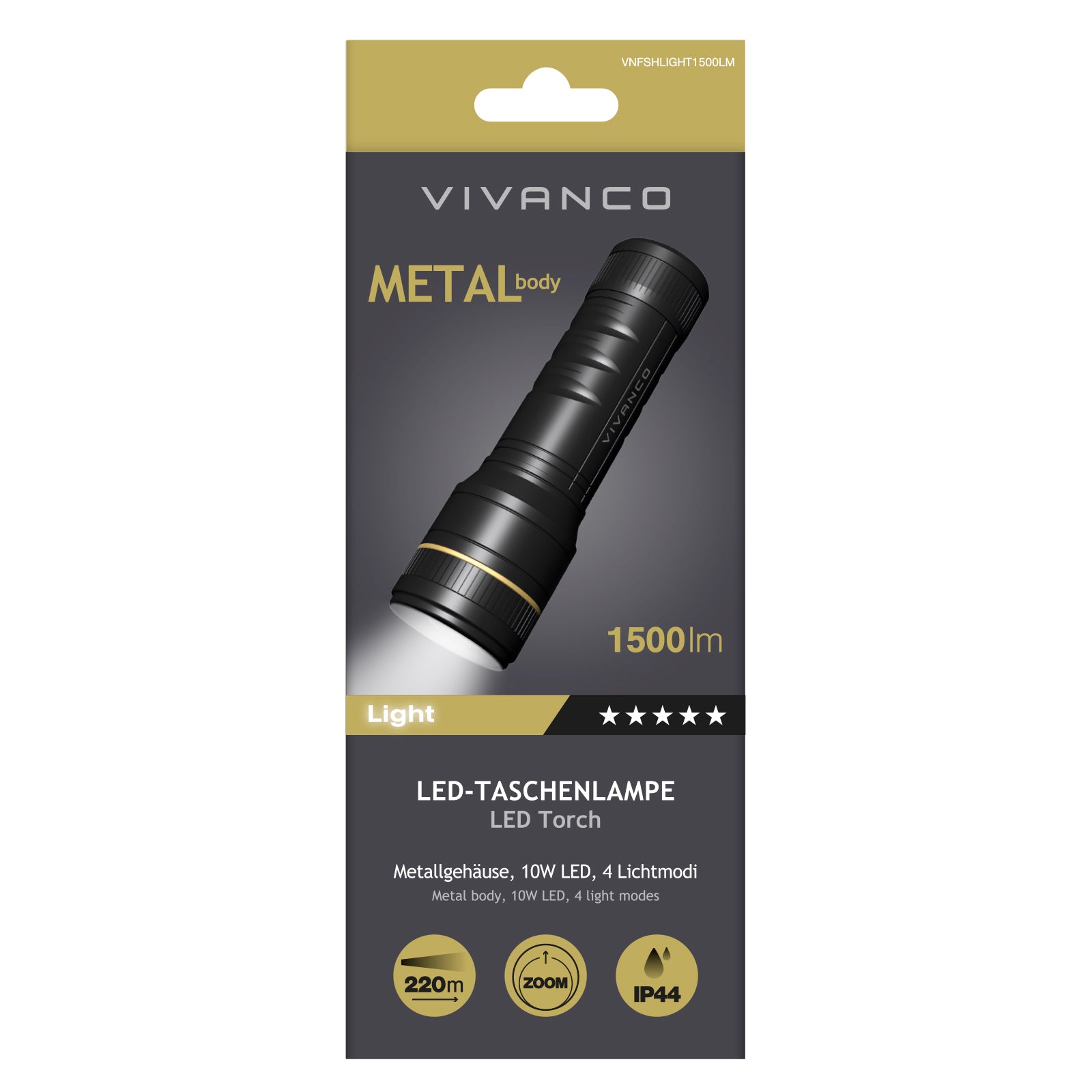 Torcia LED 1500 lumen – Massima luminosità, zero compromessi