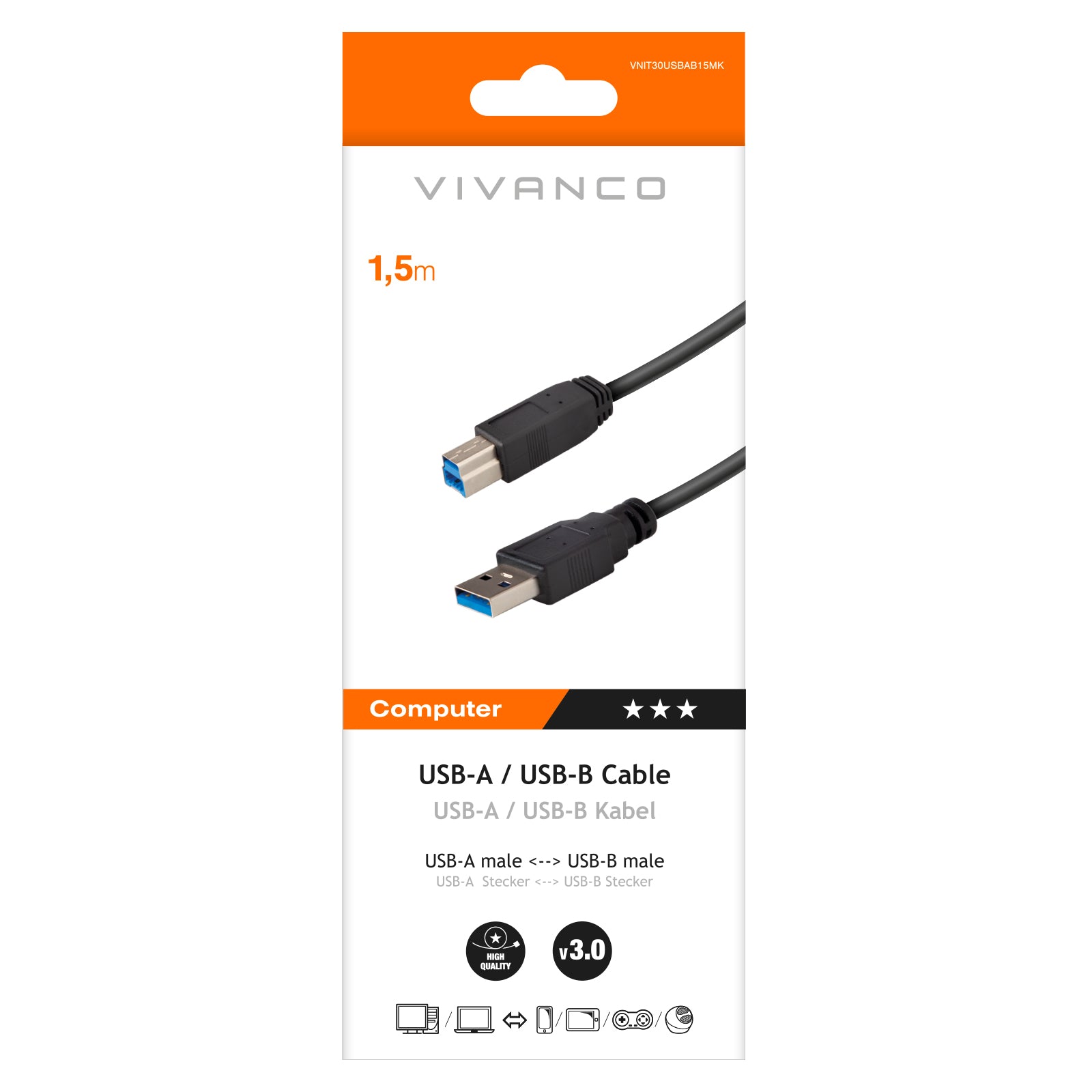 Cavo USB-A a USB-B