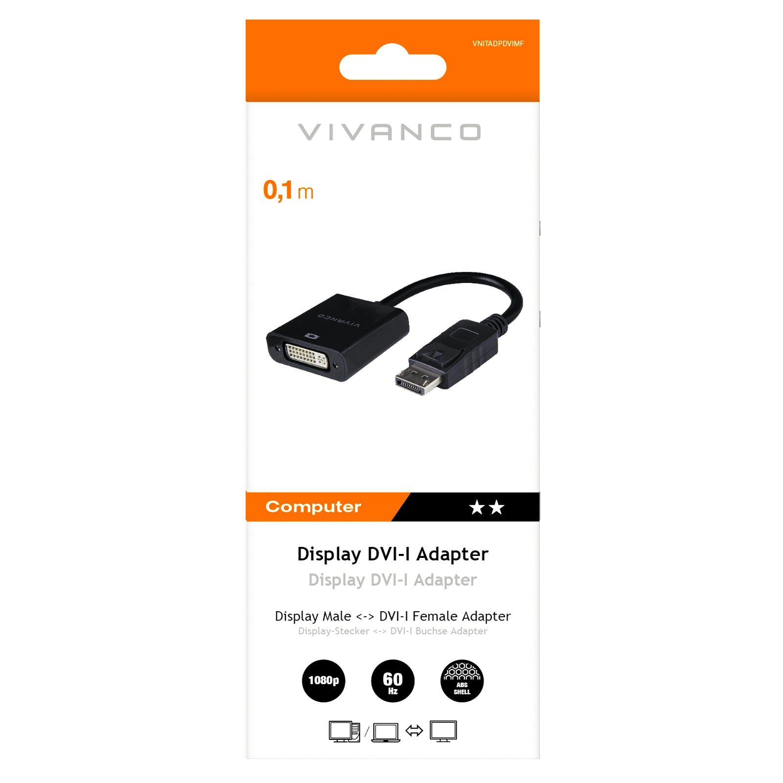 Adaptateur DisplayPort vers DVI-I