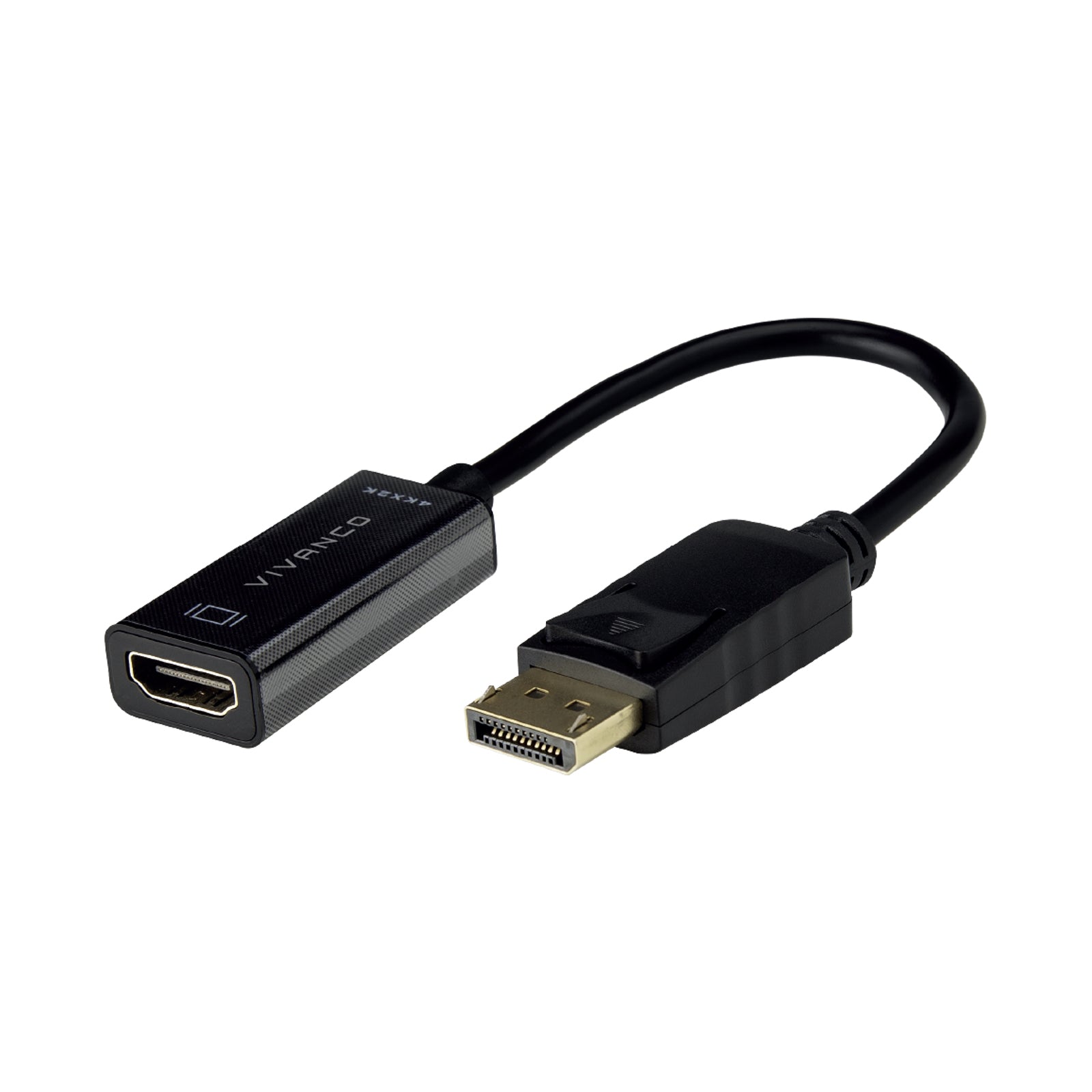 Hochwertiger 0,1 m DisplayPort-auf-HDMI-Adapter, Stecker auf Buchse, kompatibel mit 4K