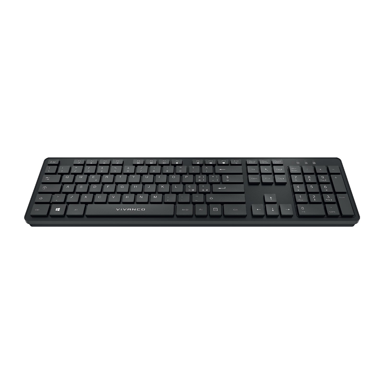 Tastiera ANSI wireless 104 tasti layout italiano con ricevitore USB-A