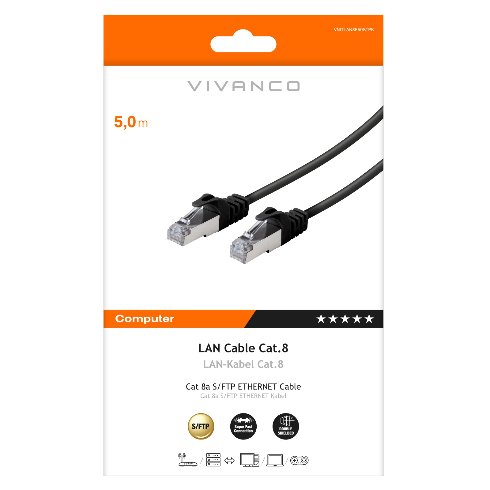 S/FTP CAT 8 network cable