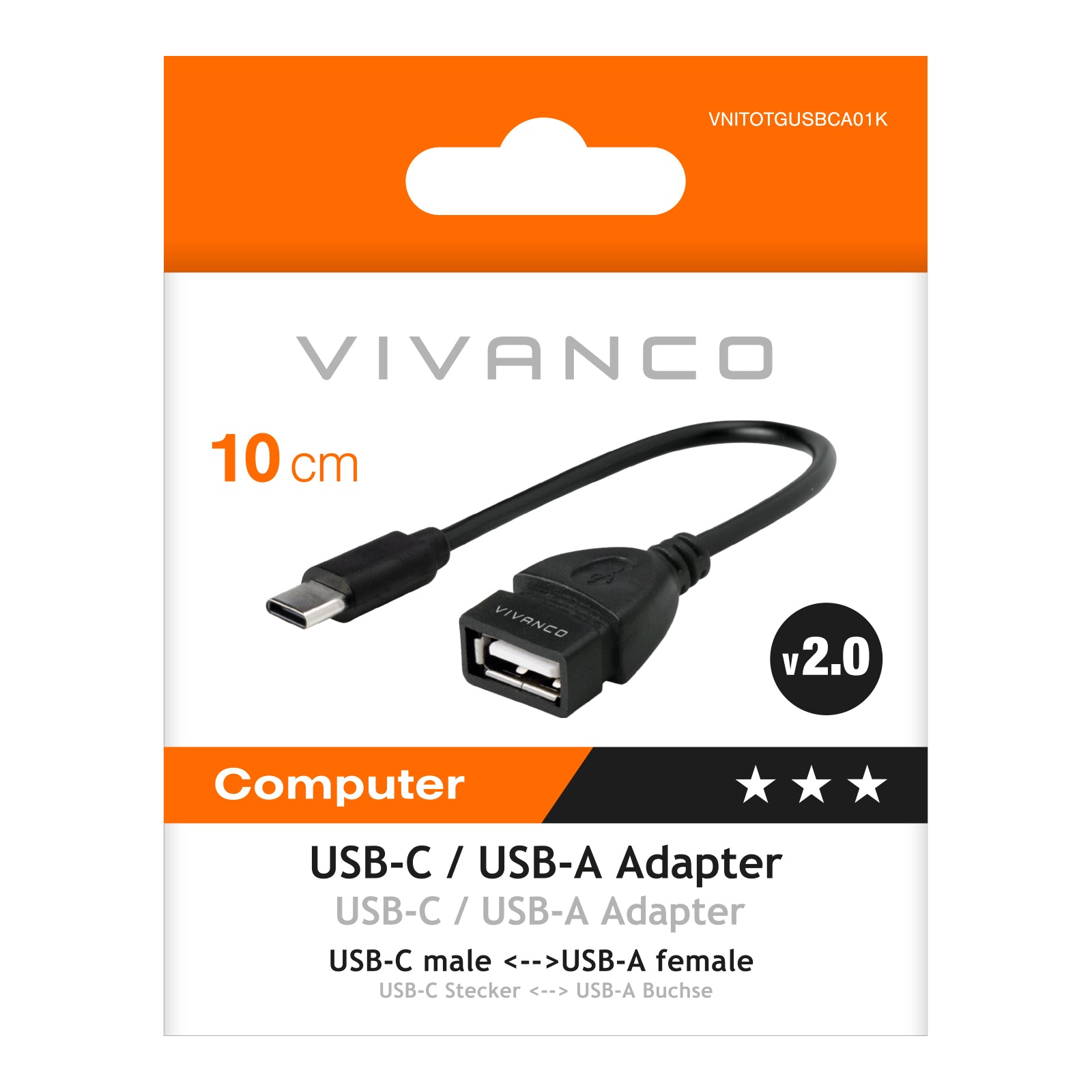 Adattatore USB-C/USB-A 0,1m