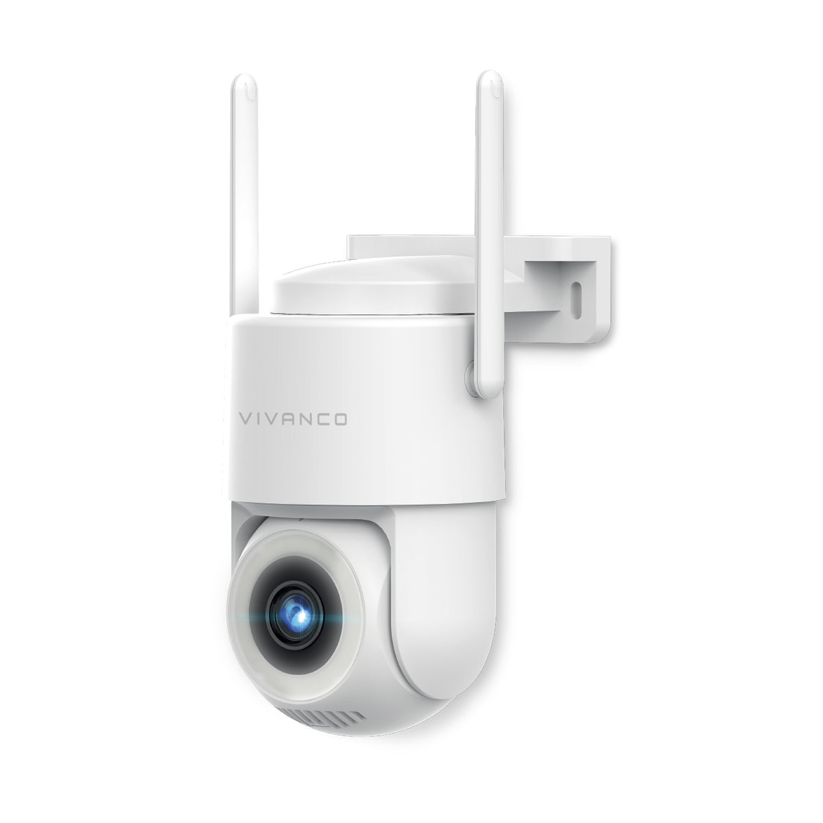 Motorised outdoor security camera with 360° auto-tracking