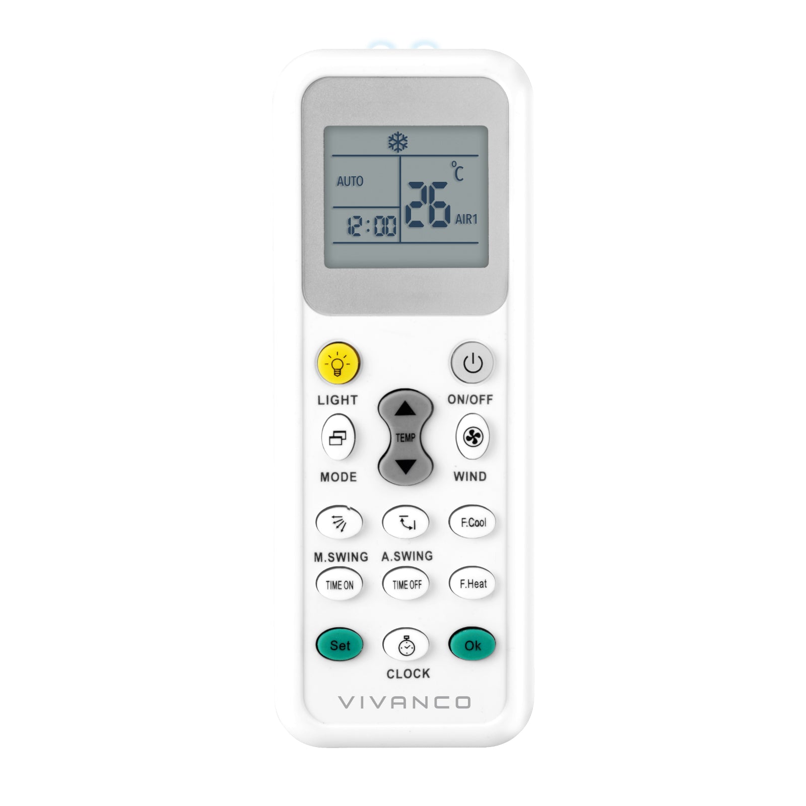Universal remote control for air conditioners