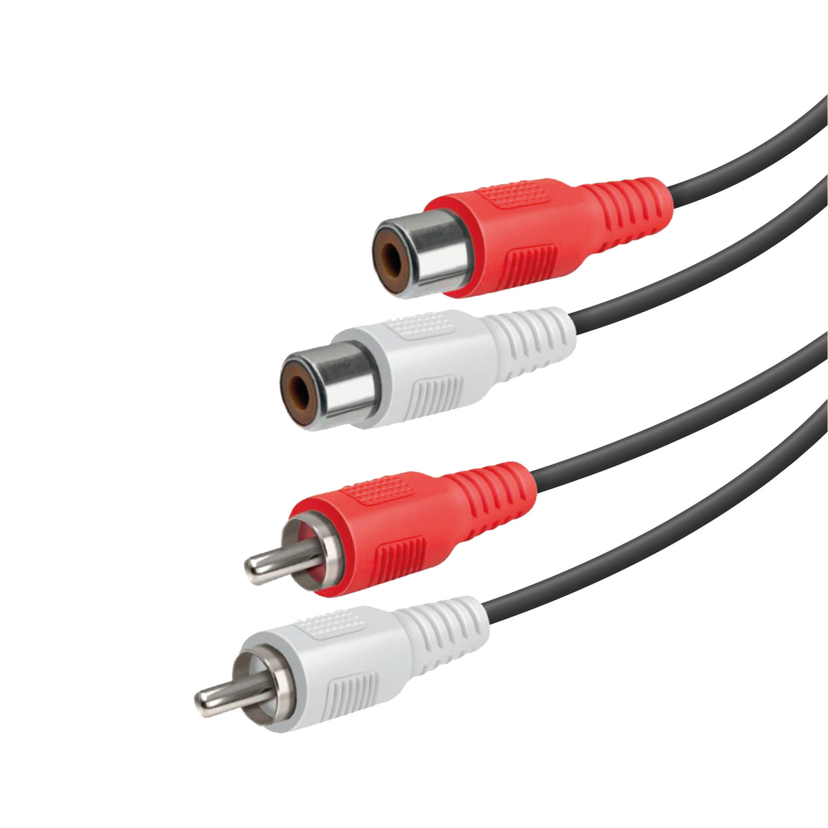 Cavo audio da 2 RCA maschio a 2 RCA femmina
