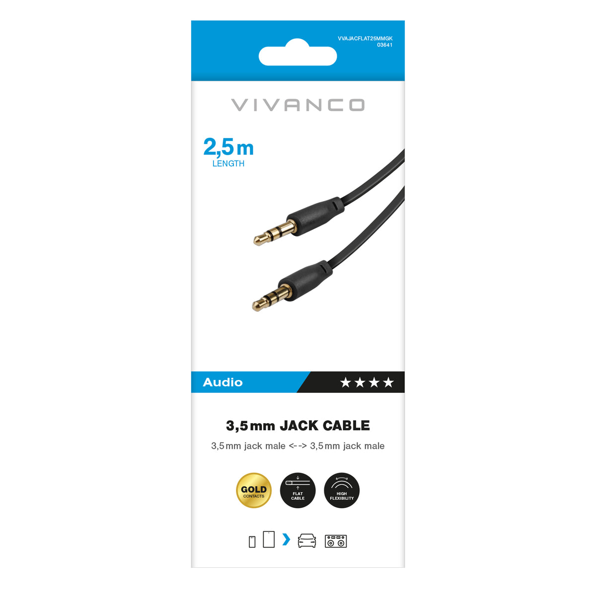 3,5-mm-Audiokabel, Stecker auf Stecker
