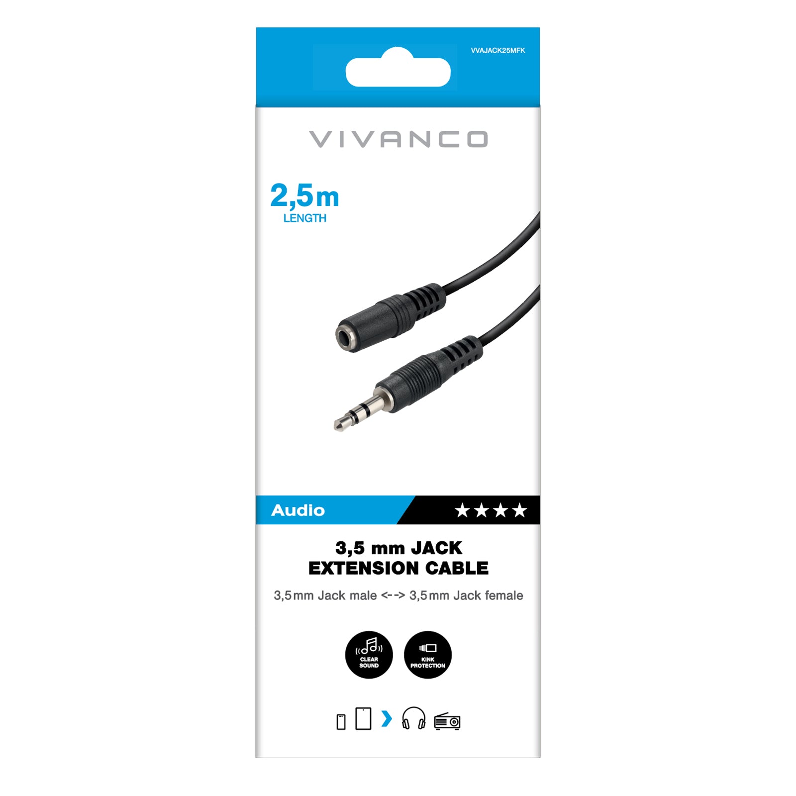 3,5-mm-Audiokabel (Stecker auf Buchse)