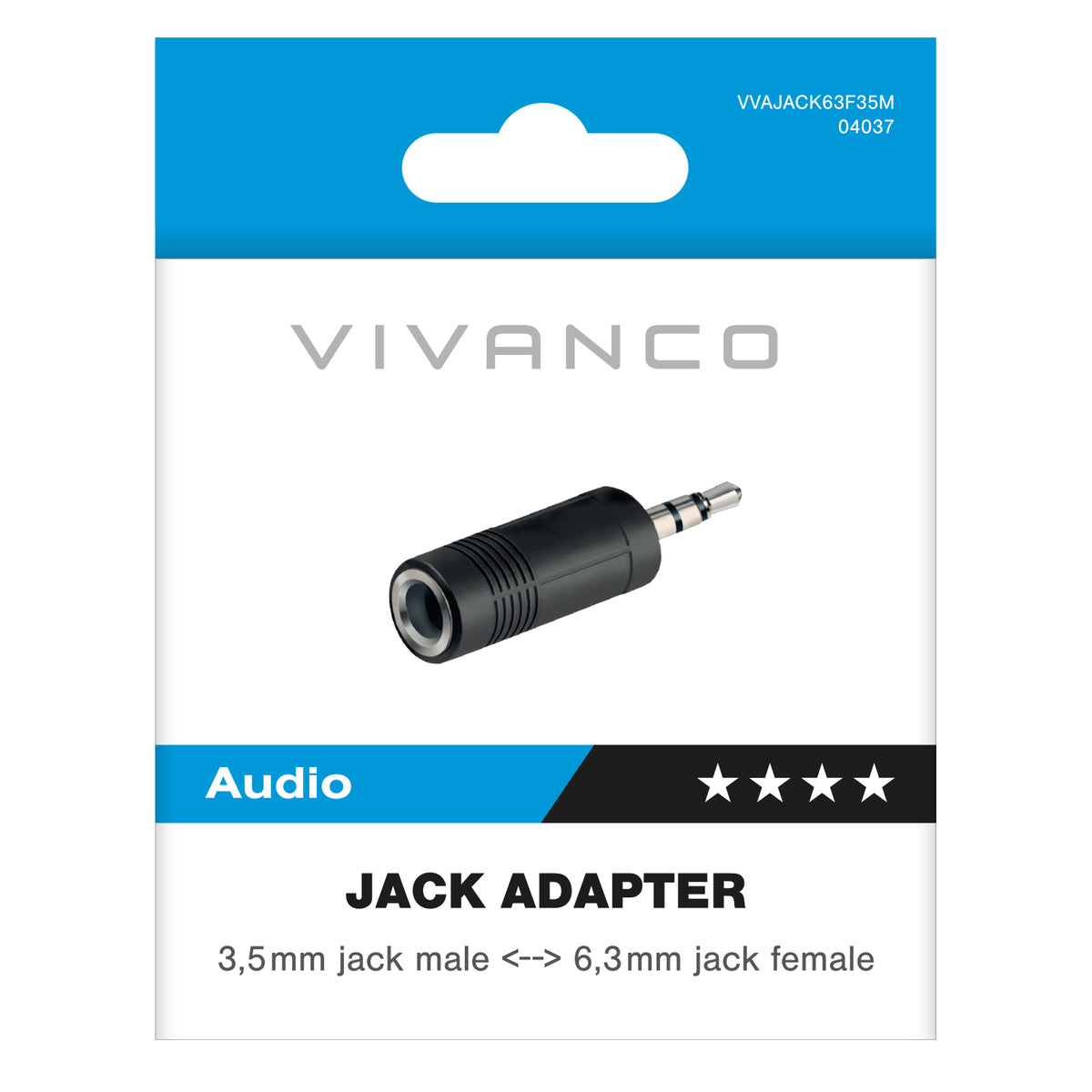 Audioadapter 6,3-mm-Buchse auf 3,5-mm-Stecker