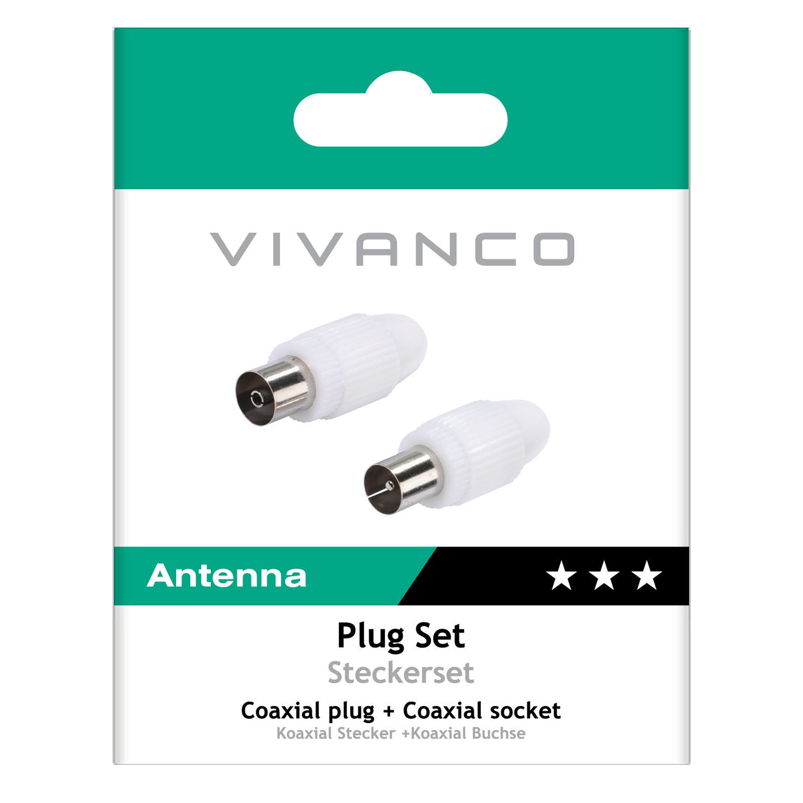 Set connettore e presa coassiale per cavi antenna da 4,5 a 7,5 mm