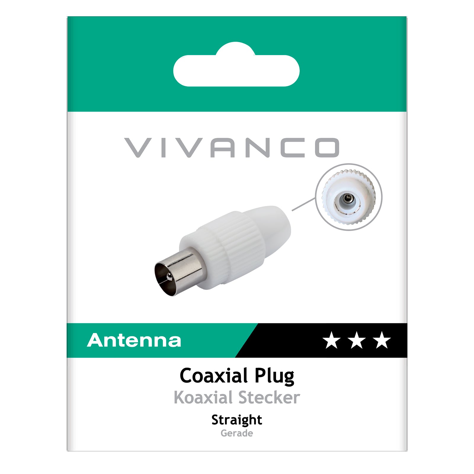 Prise coaxiale 75 Ohm compatible avec des câbles de différents diamètres