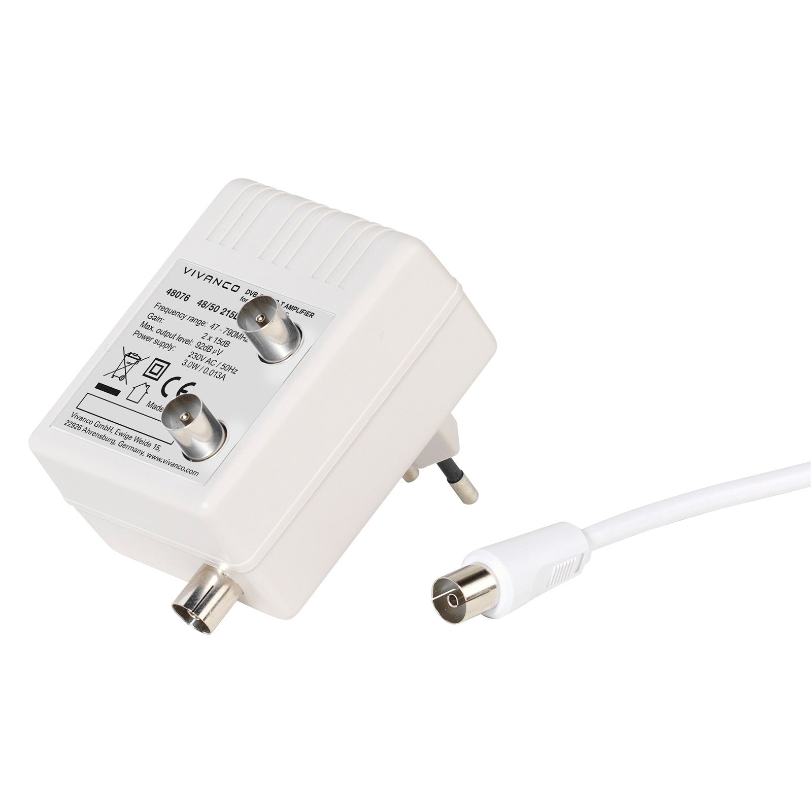 Amplificatore per due dispositivi DVB-C / DVB-T