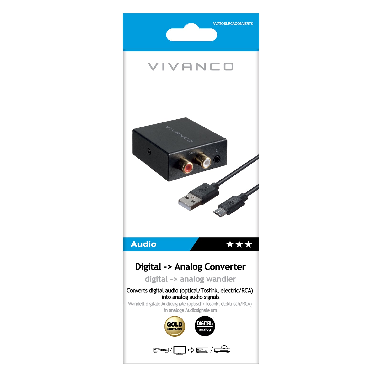 Convertitore Toslink a RCA/Jack 3,5 mm