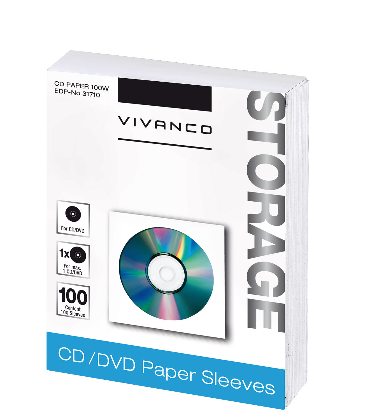 100 buste di carta per CD/DVD