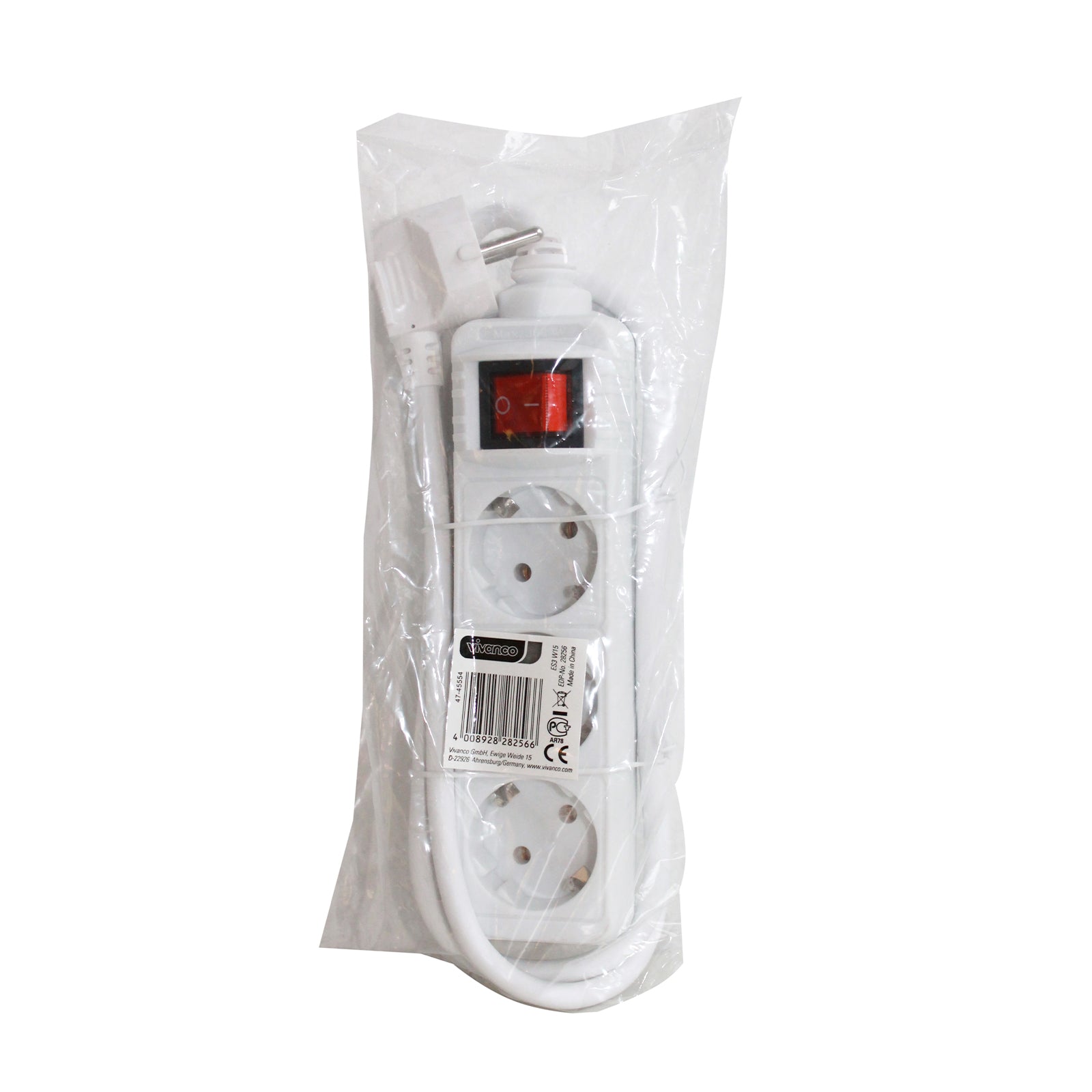 Power strip with 3 Schuko ports