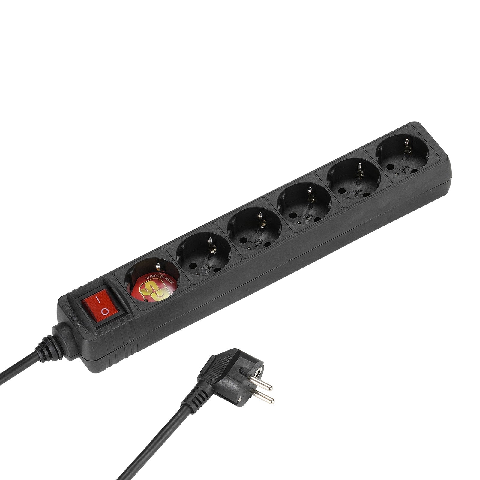 Power strip with 6 Schuko ports