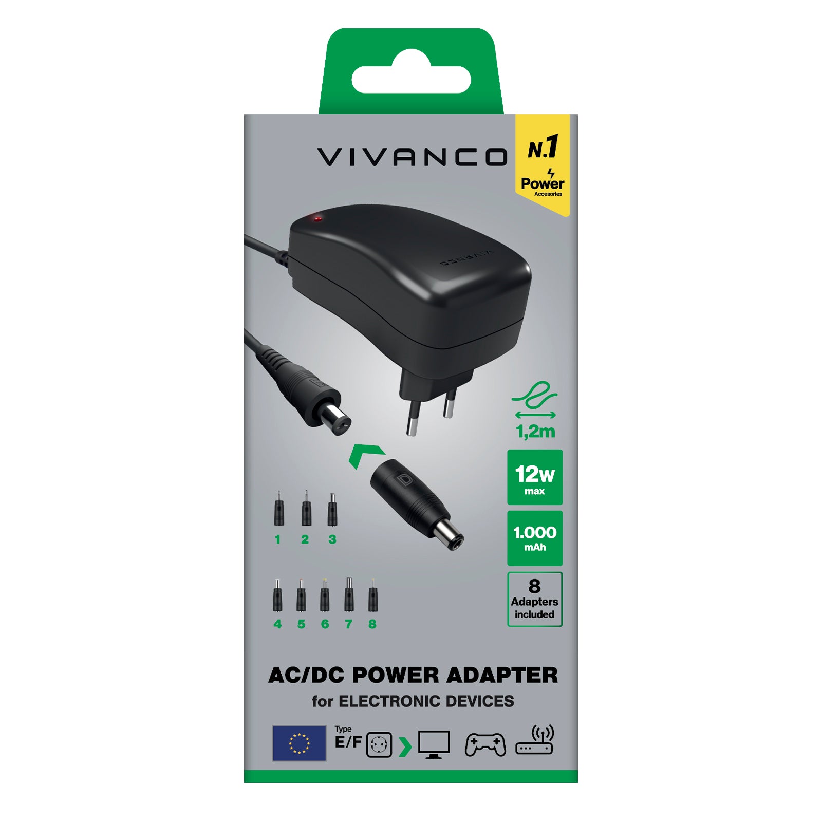 Bloc d'alimentation universel, prise UE AC/DC 3-12 V, 8 en 1