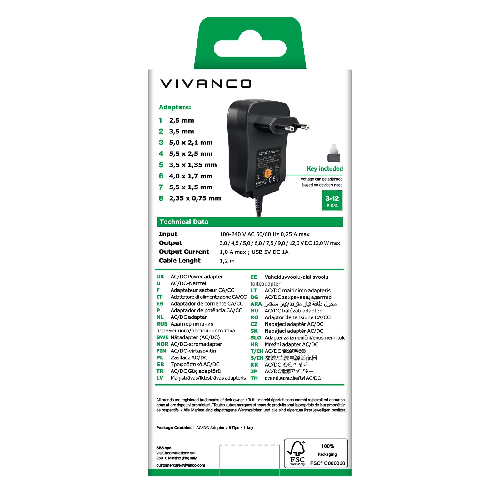 Bloc d'alimentation universel, prise UE AC/DC 3-12 V, 8 en 1