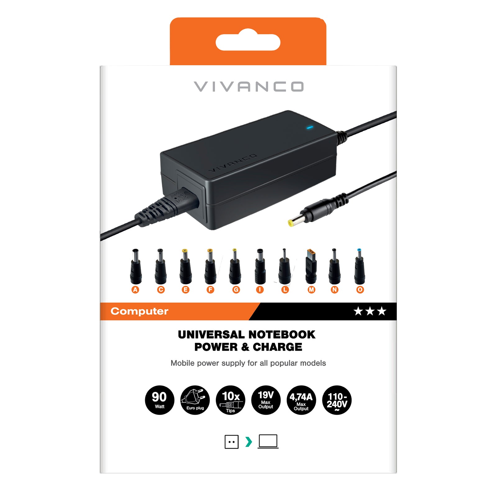 Alimentation universelle 90W pour ordinateurs portables