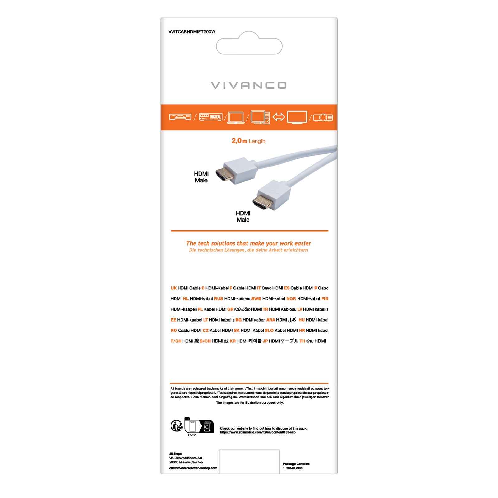 Cavo HDMI ad alta velocità con Ethernet