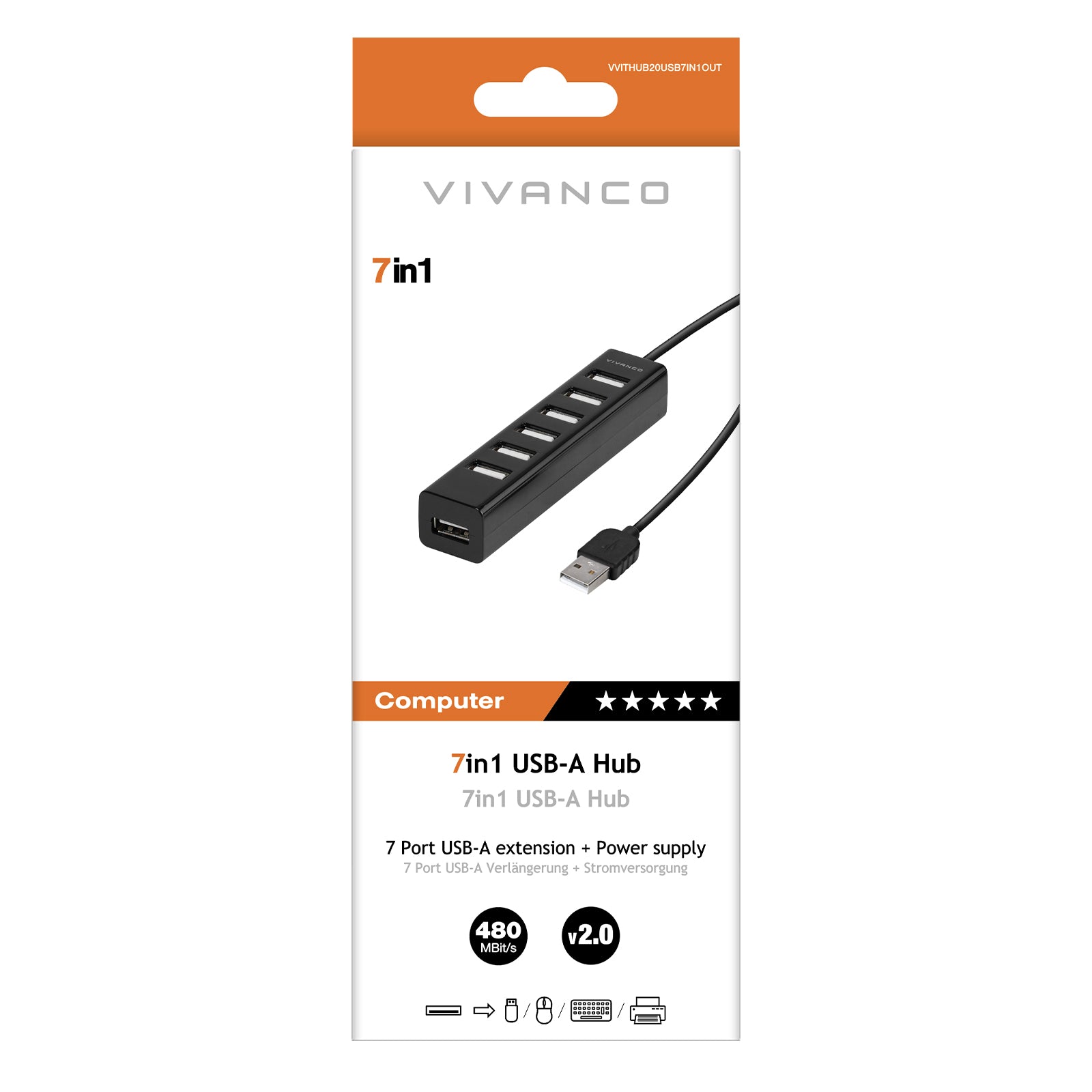 7-in-1 USB 2.0 Multiport Hub