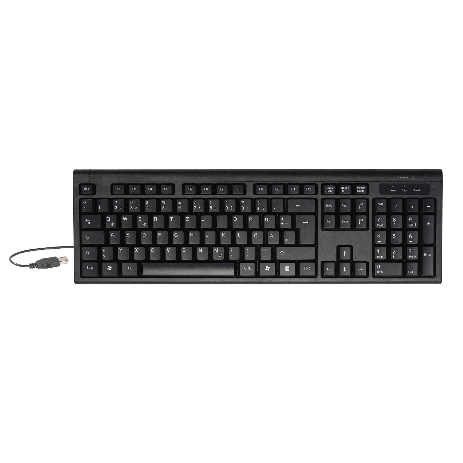 Tastiera USB full size con tastierino numerico e adattatore PS2