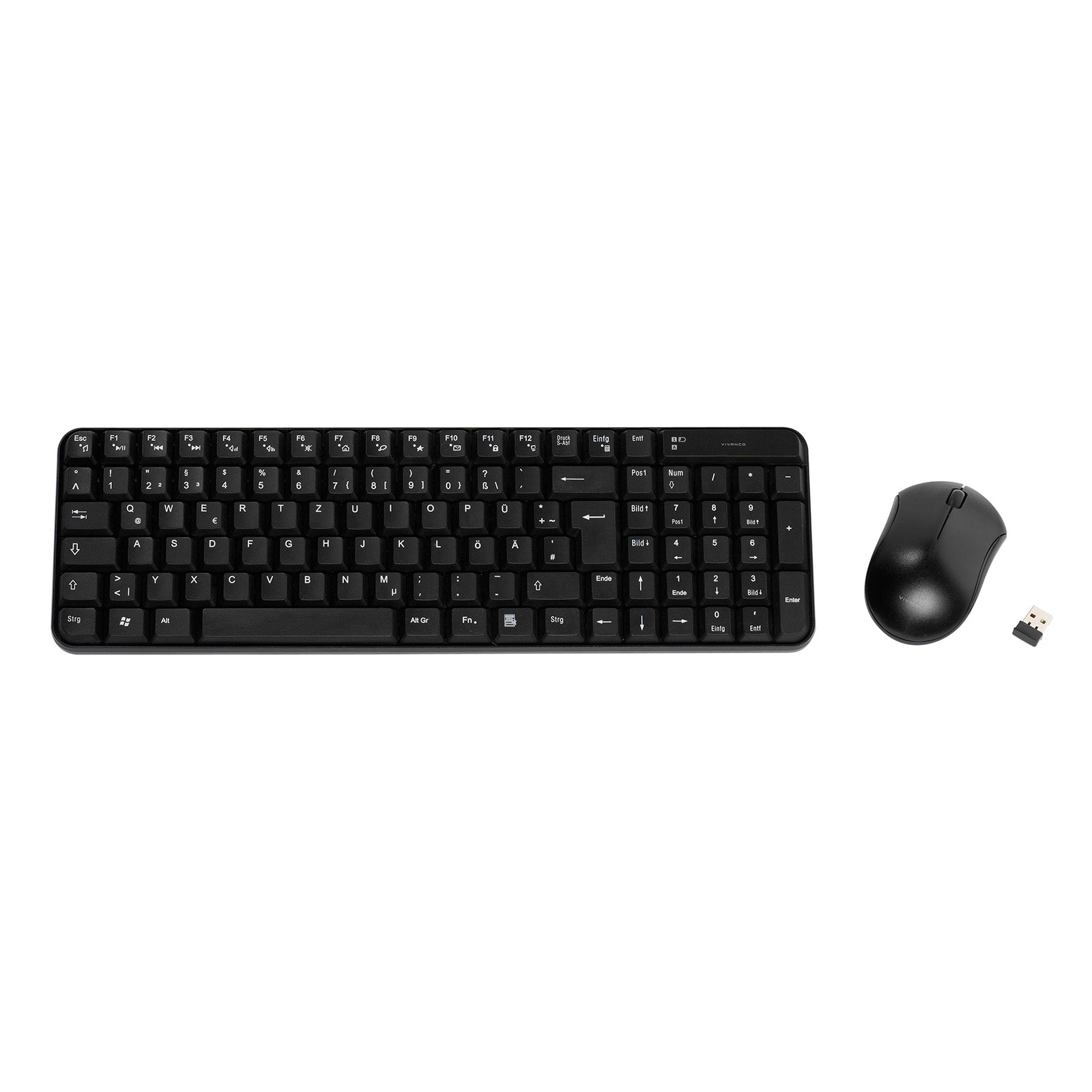 Wireless Desktop Set, tastiera e mouse wireless con ricevitore USB