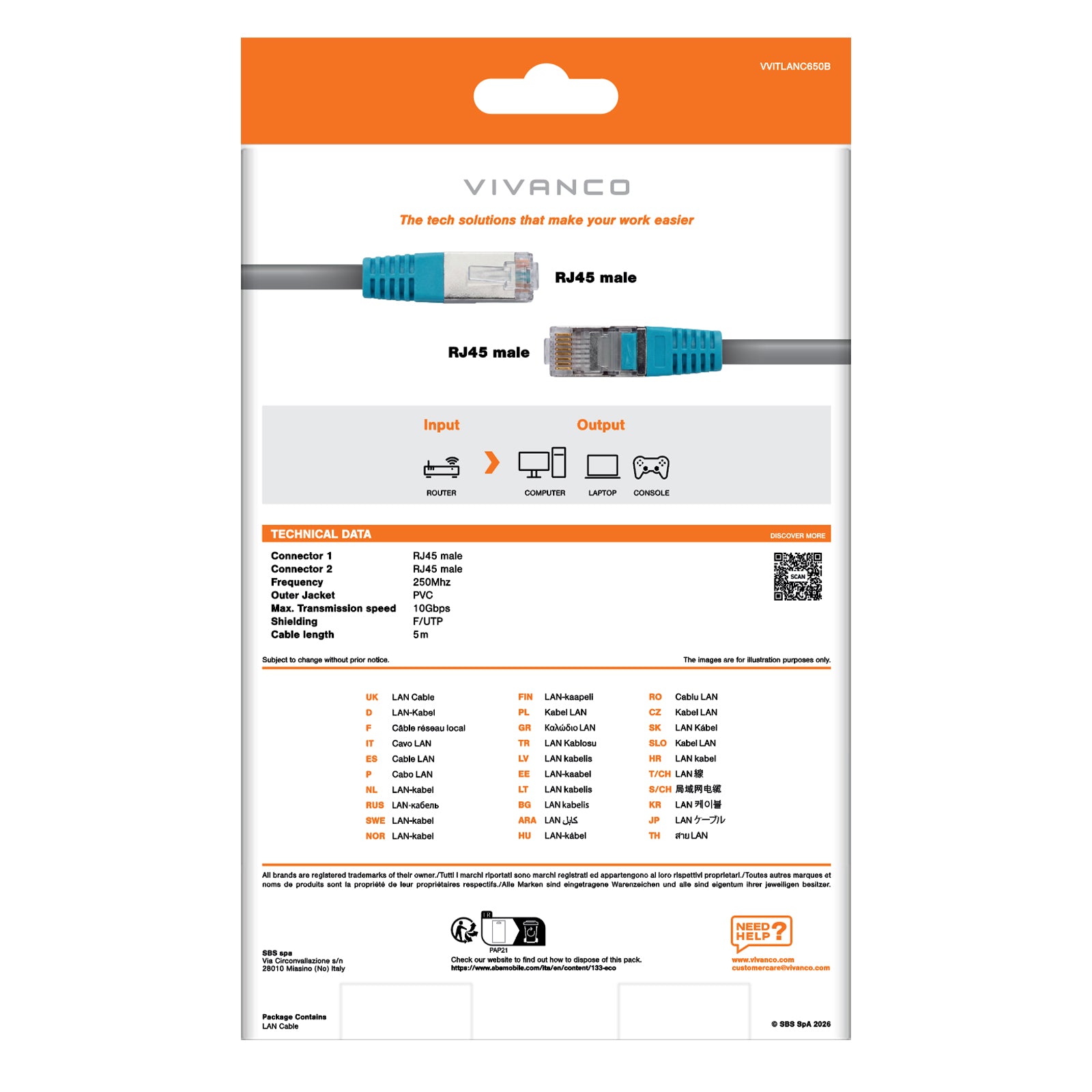 Cavo di rete cat 6