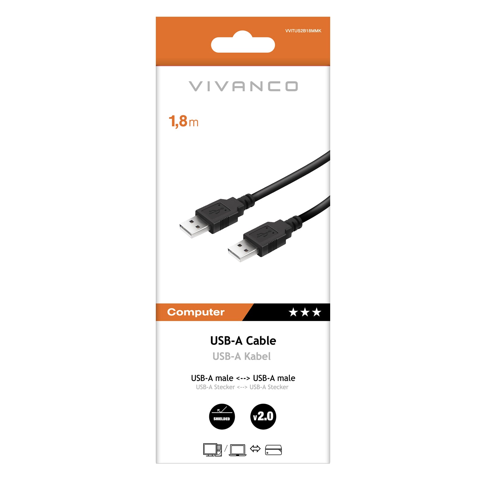 Cavo USB 3.0 Tipo A maschio