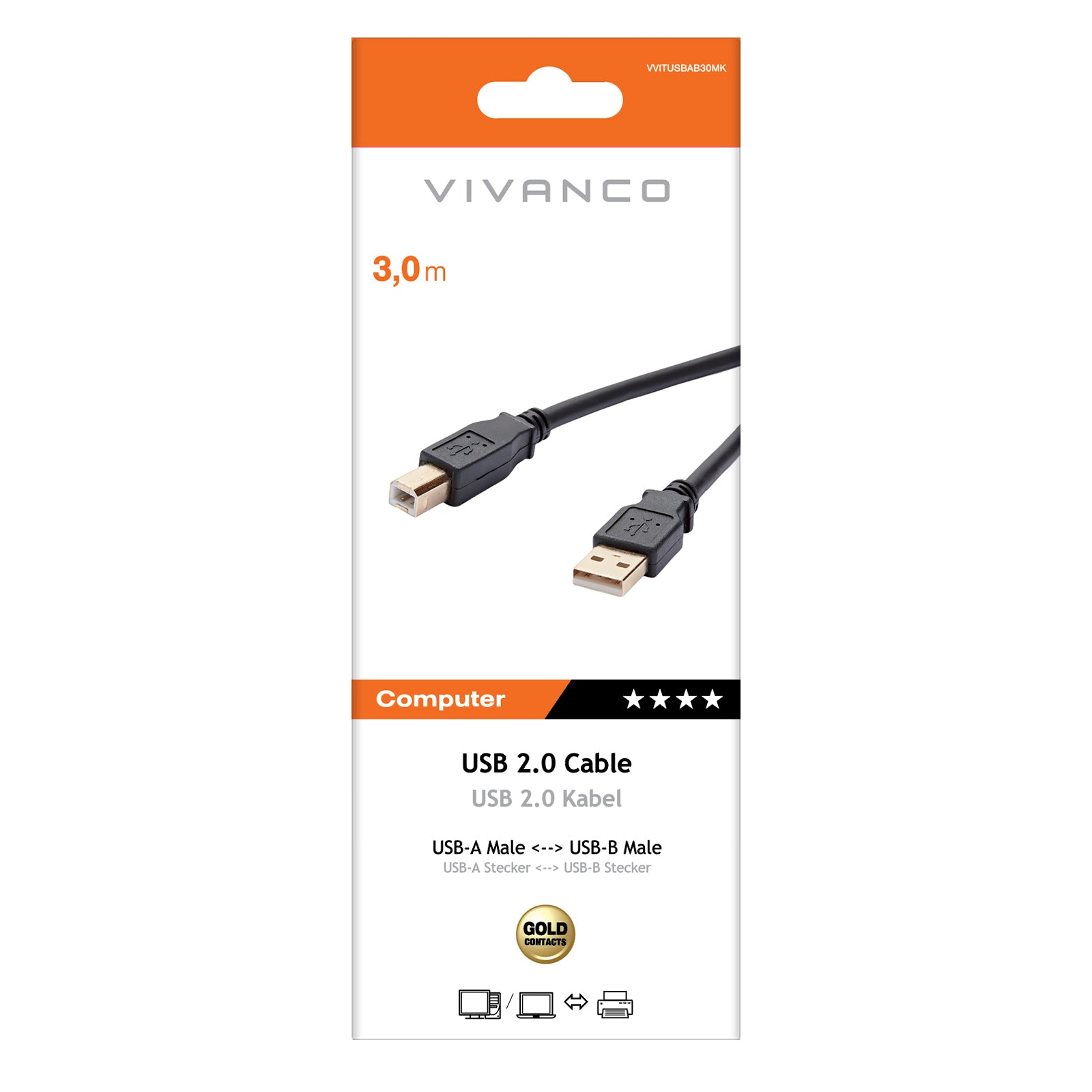 Cavo USB tipo A - USB tipo B