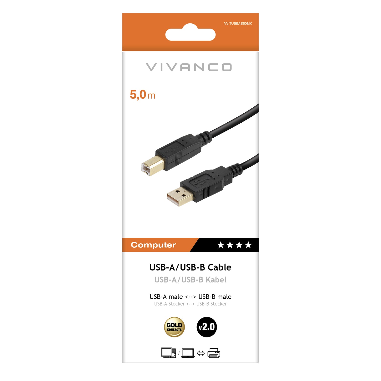 Cavo USB tipo A - USB tipo B
