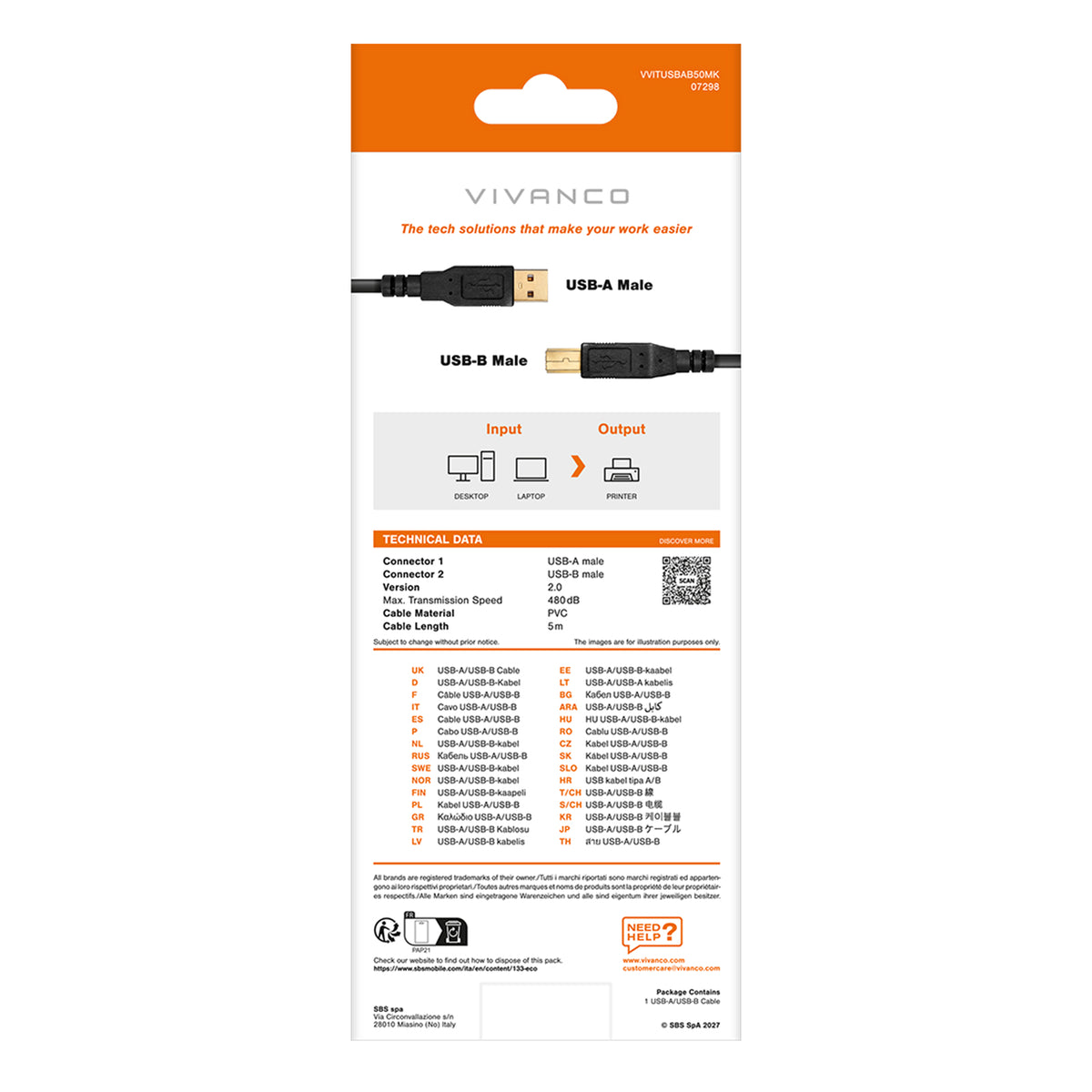 USB Typ A auf USB Typ B Kabel