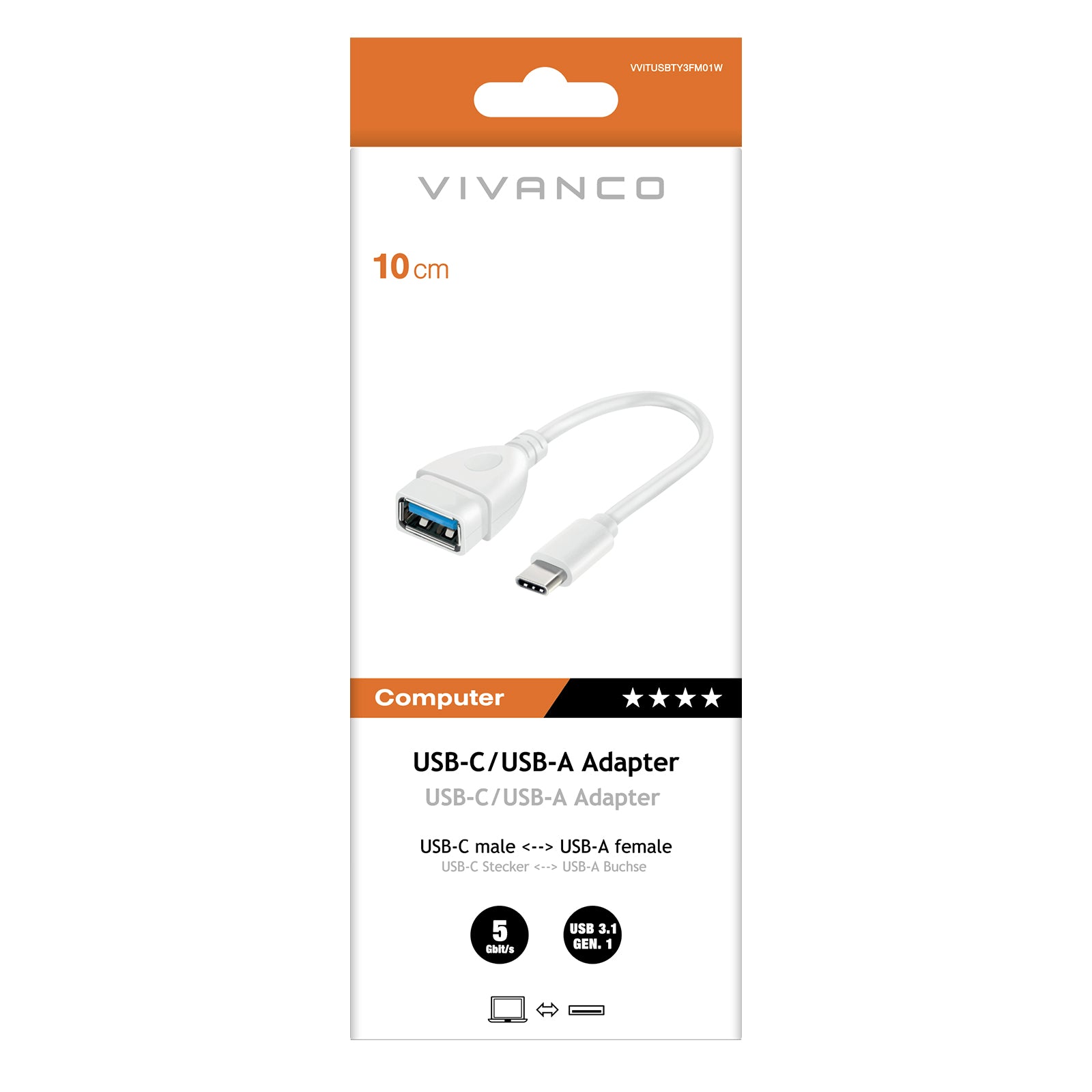 Adattatore Type-C maschio – USB femmina