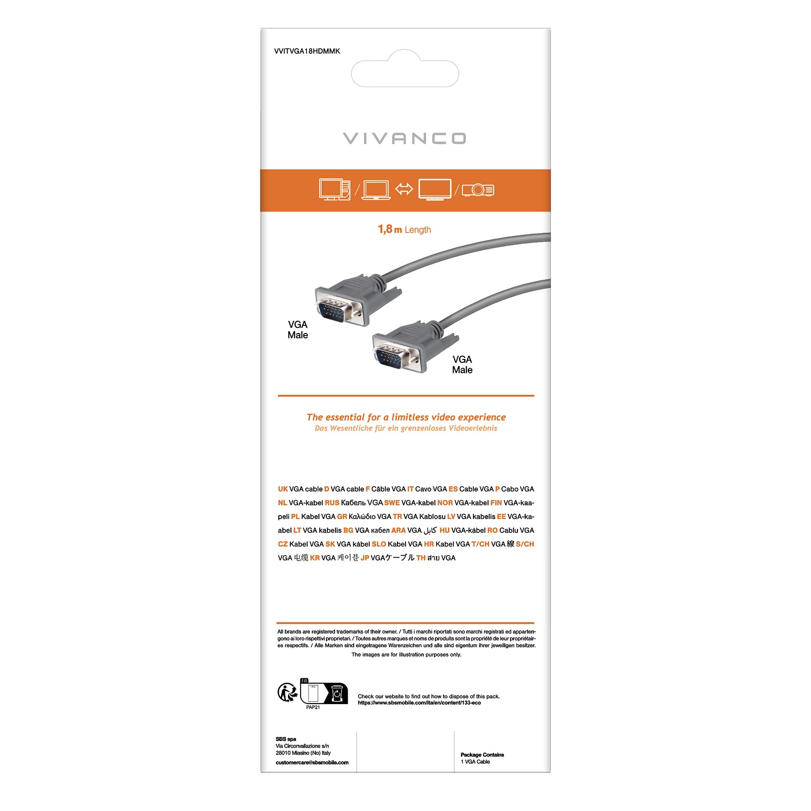 Cavo monitor VGA