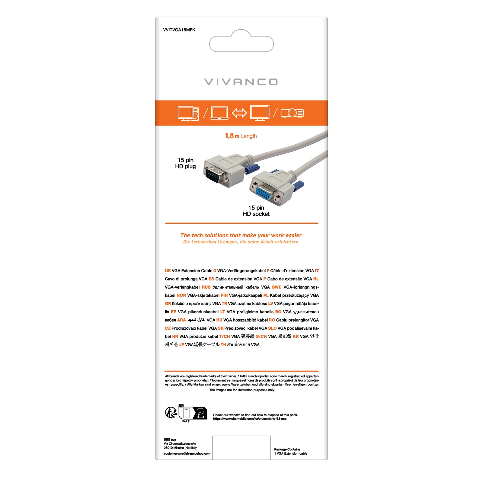 Cavo VGA per monitor