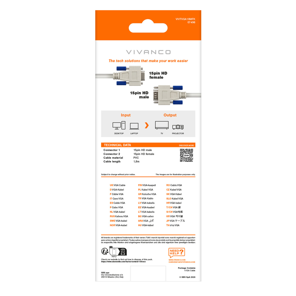 Cavo VGA per monitor