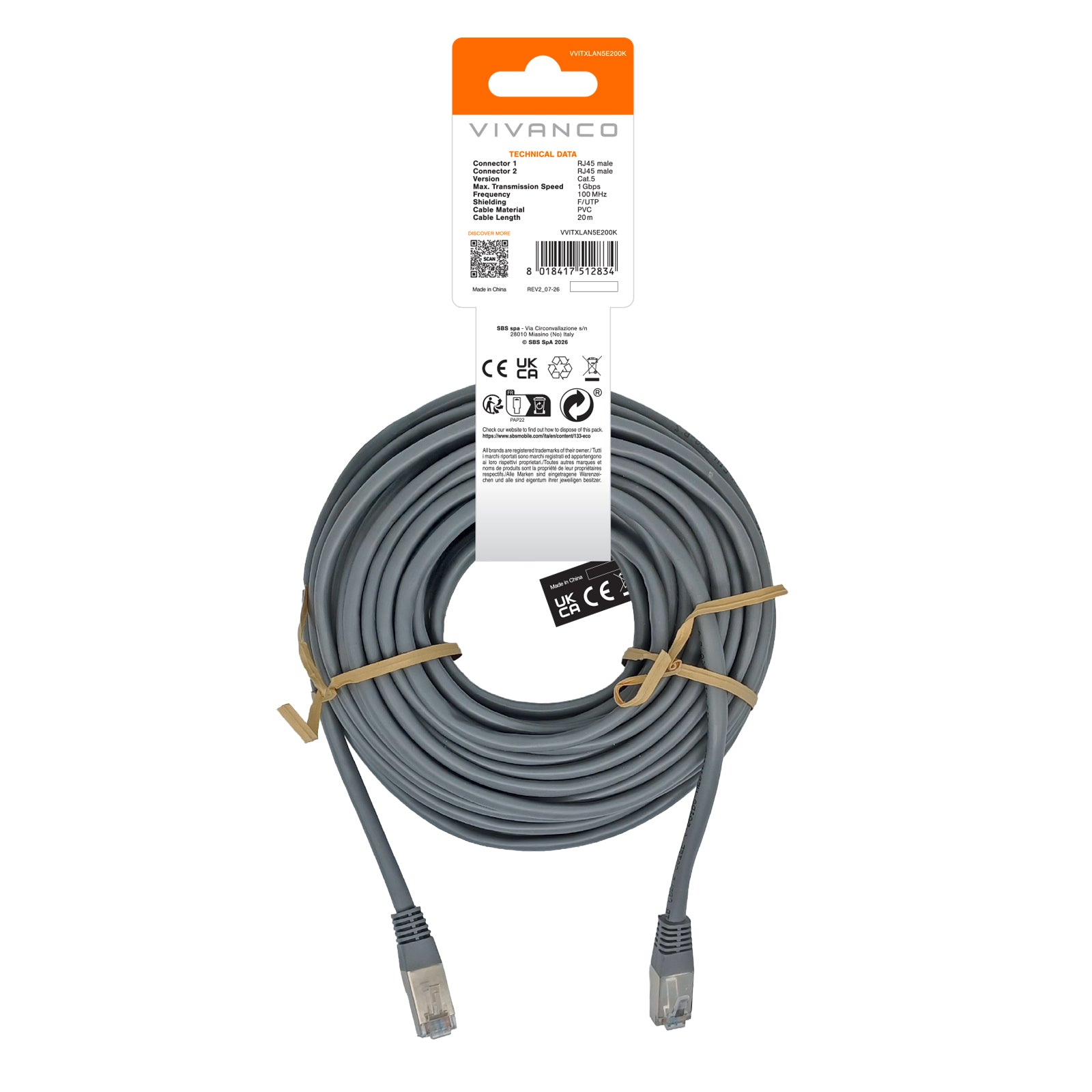 20 m Cat 5e-Netzwerkkabel