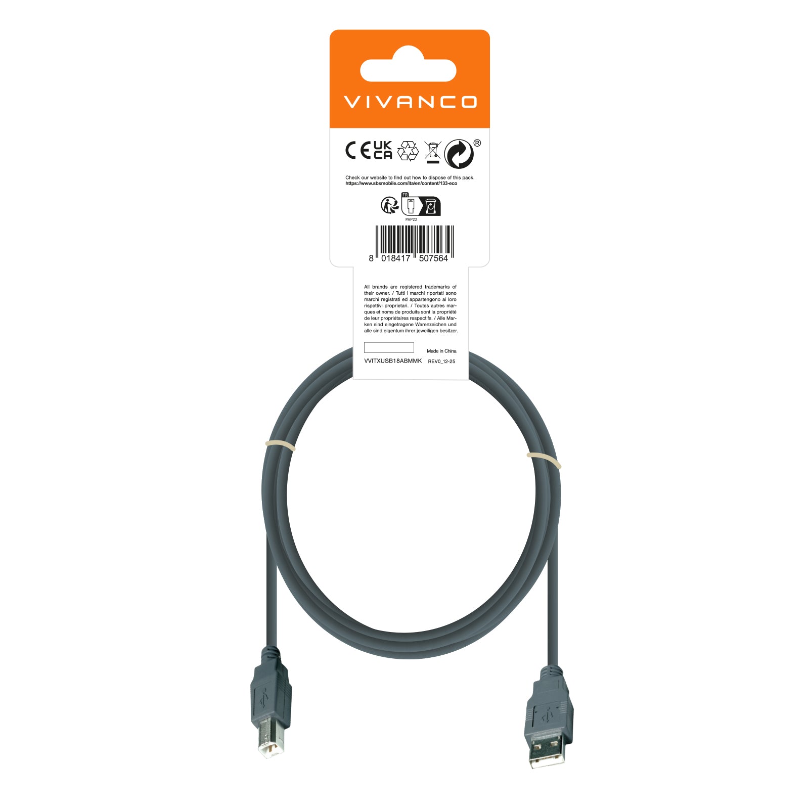 Cavo USB tipo A - USB tipo B