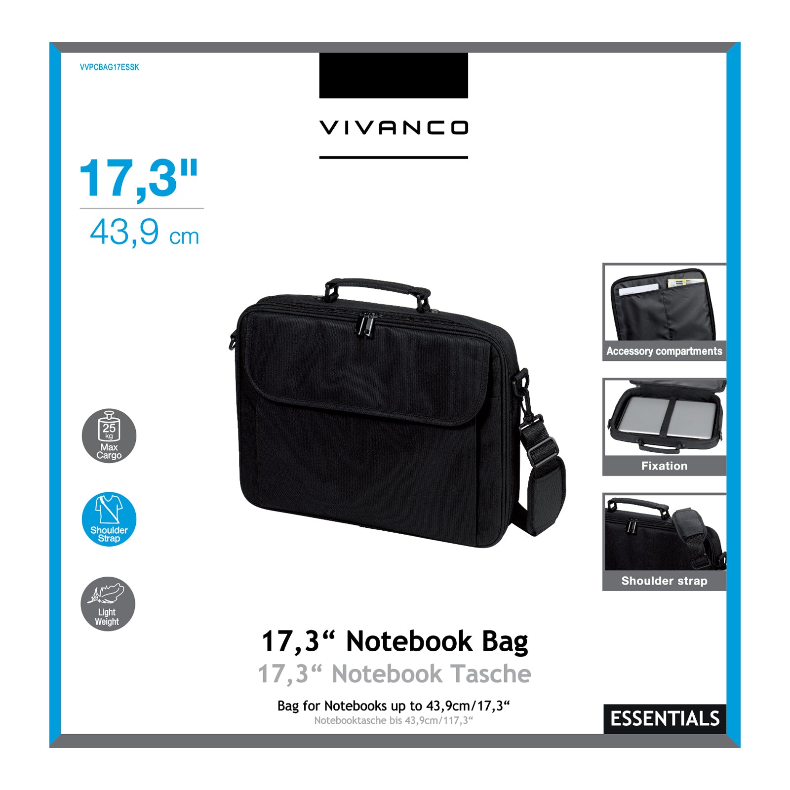 Borsa Essential per notebook fino a 17,3"