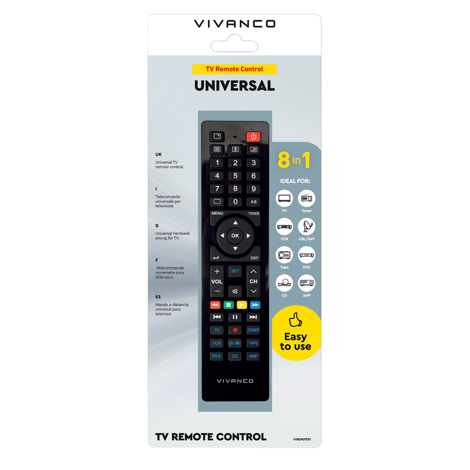 8-in-1 Universal Remote Control