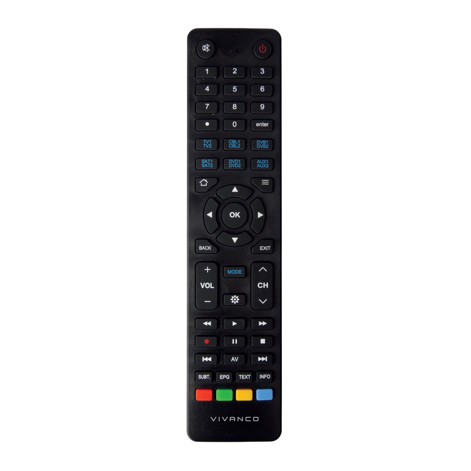 12-in-1 multi-brand universal remote control