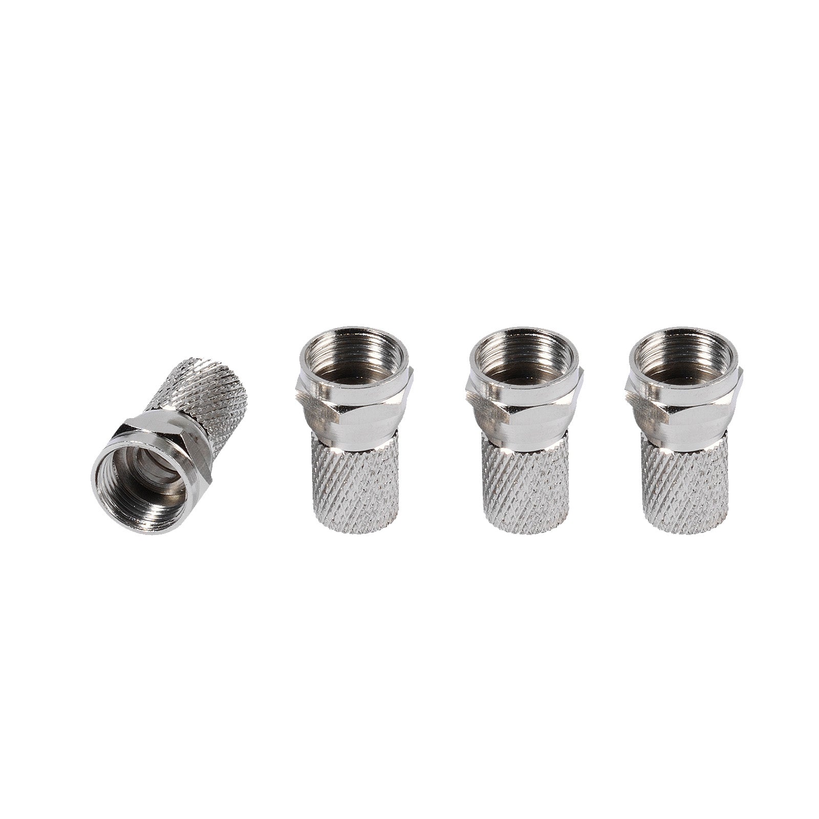 4 Koaxialadapter Typ F Stecker-Buchse