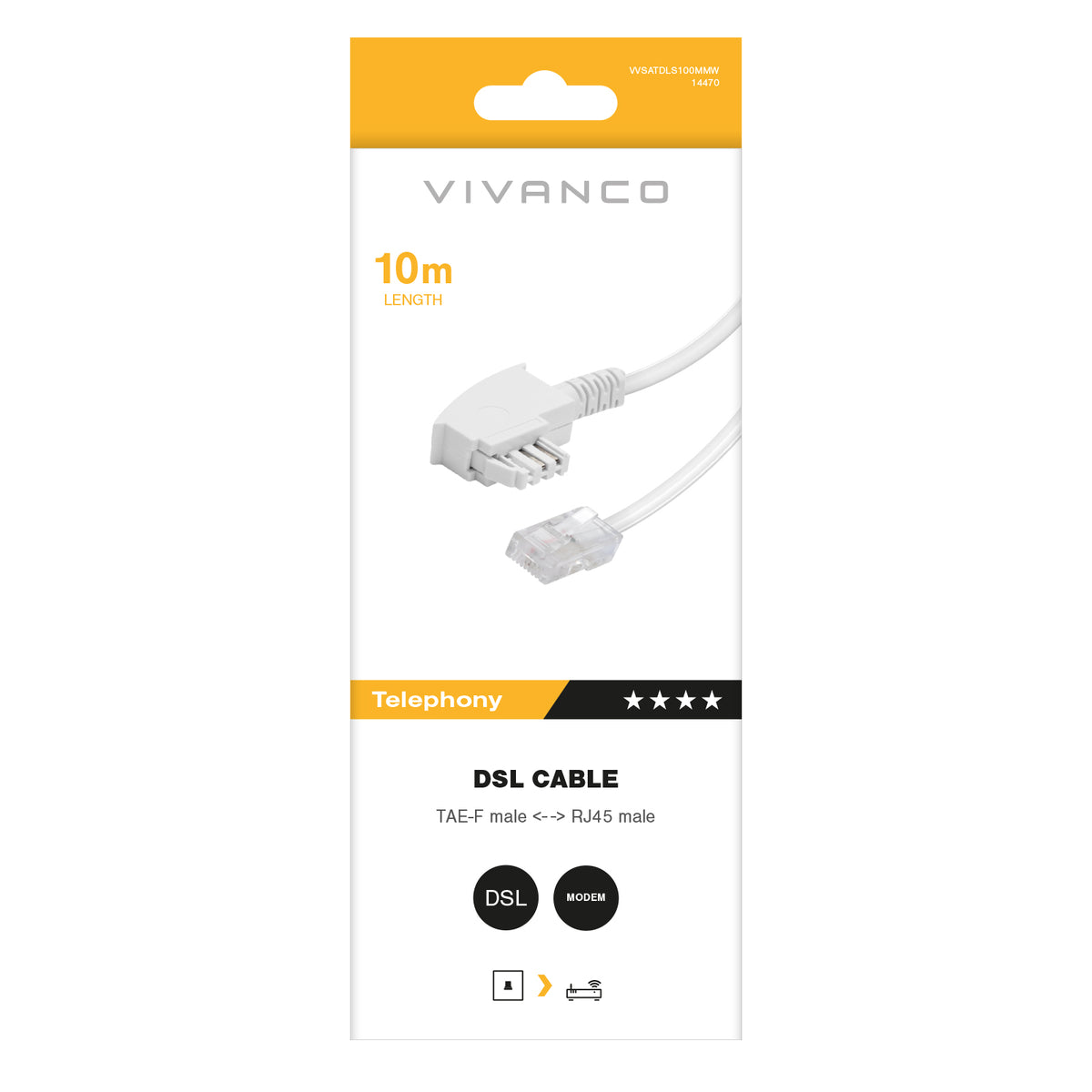 ADSL connection cable