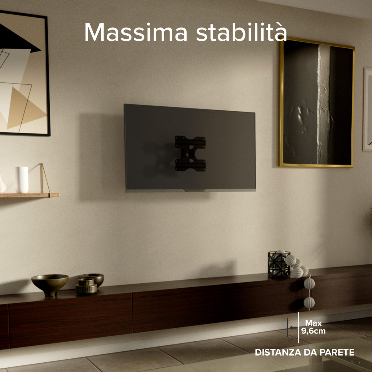 Support mural TV, TITAN, TILT, 43", 25kg, VESA 200x200