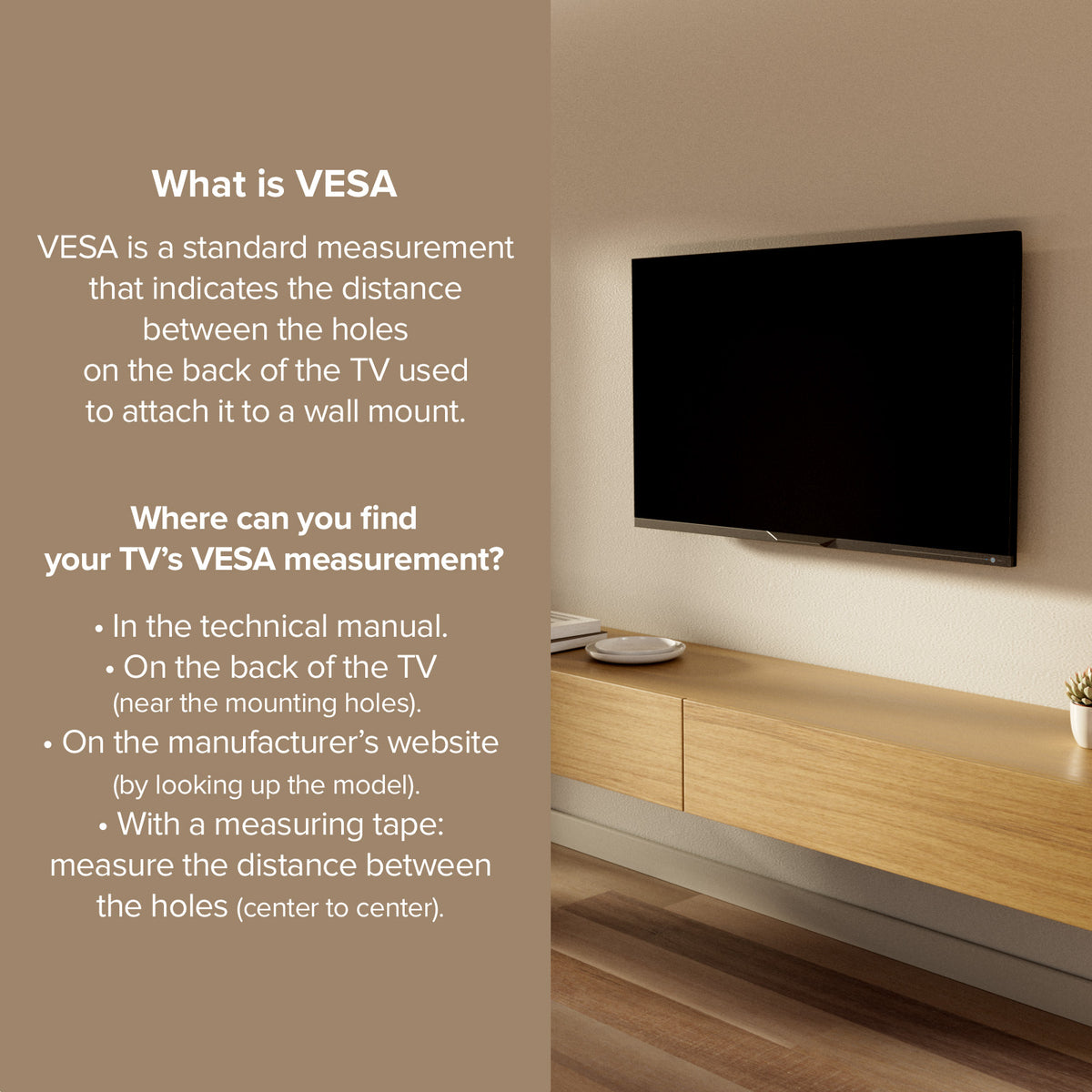 TITAN Support mural TV, FIXED, 65", 45kg, VESA 400x400