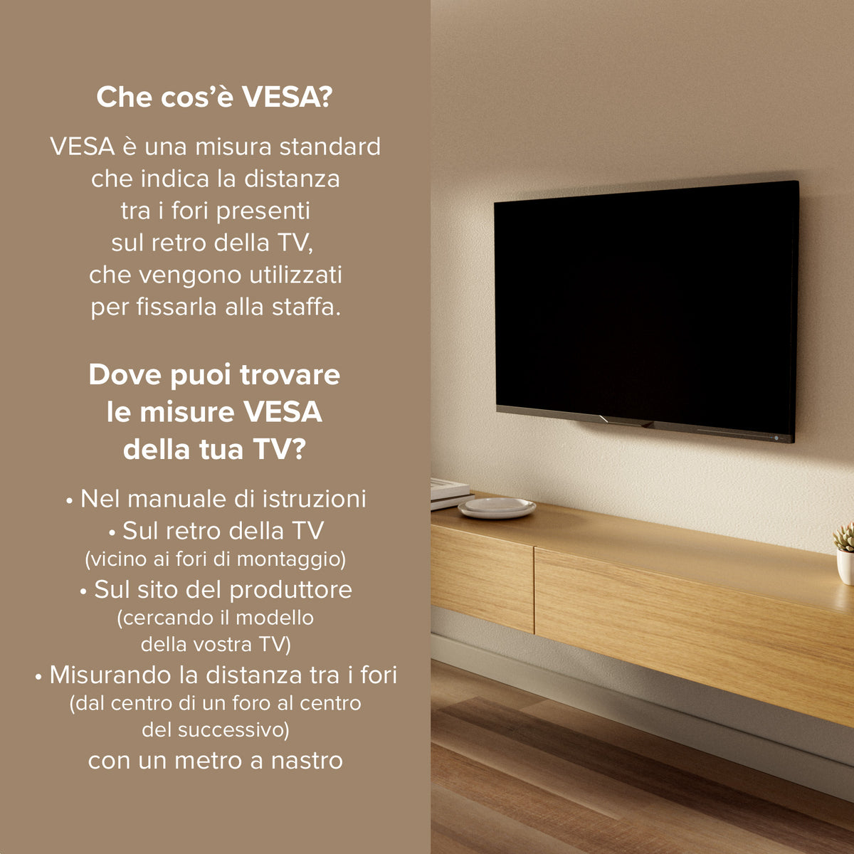 TITAN Support mural TV, FIXED, 65", 45kg, VESA 400x400