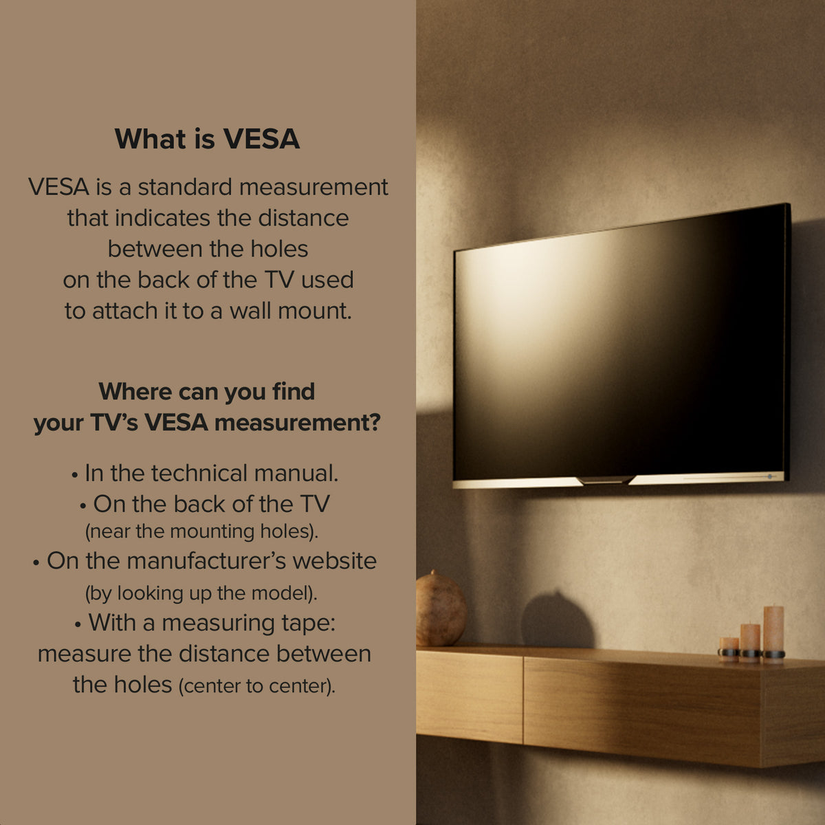 Supporto TV da parete, TILT, 43", 25kg, VESA 200x200