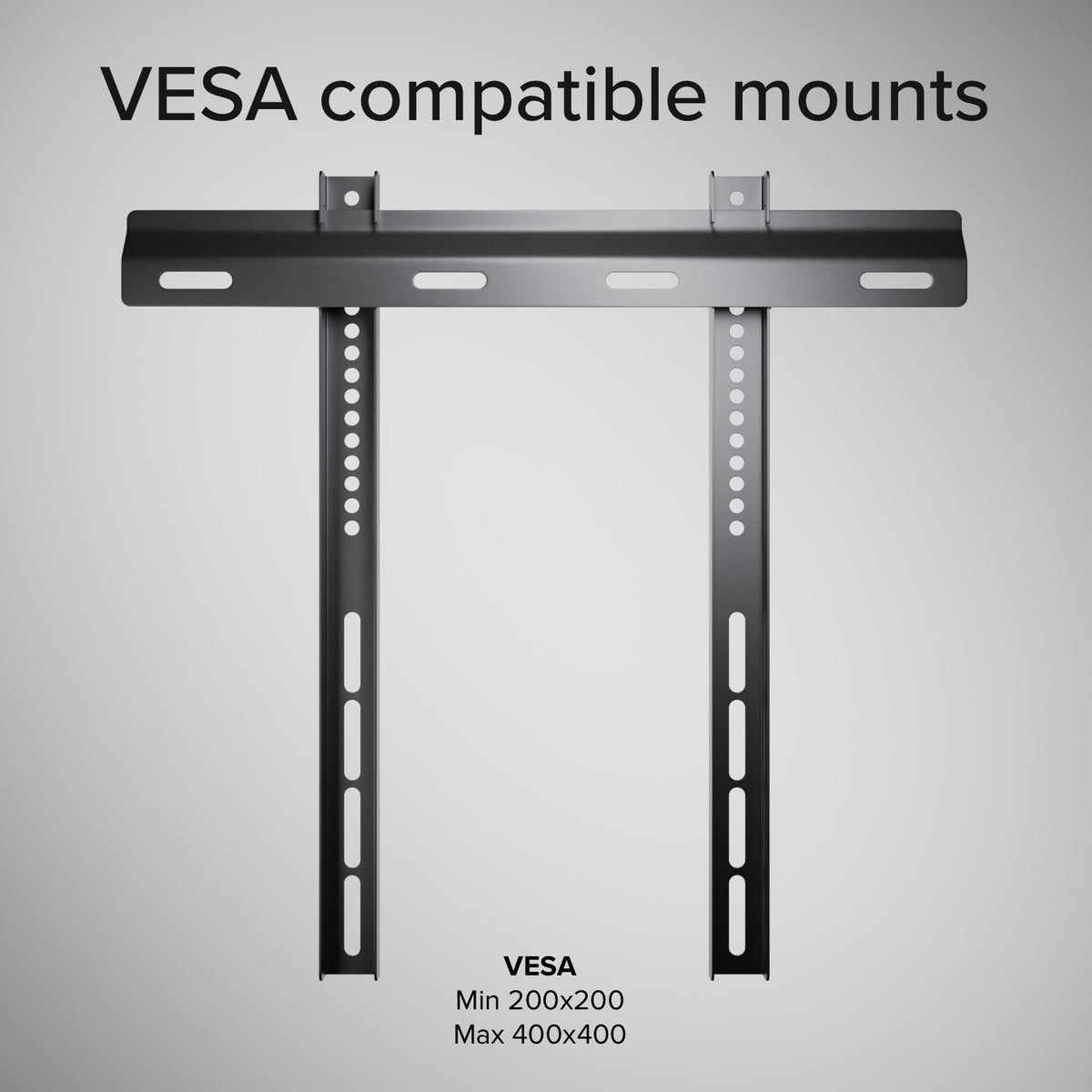 Supporto TV da parete, FIXED, 65", 45kg,VESA 400x400