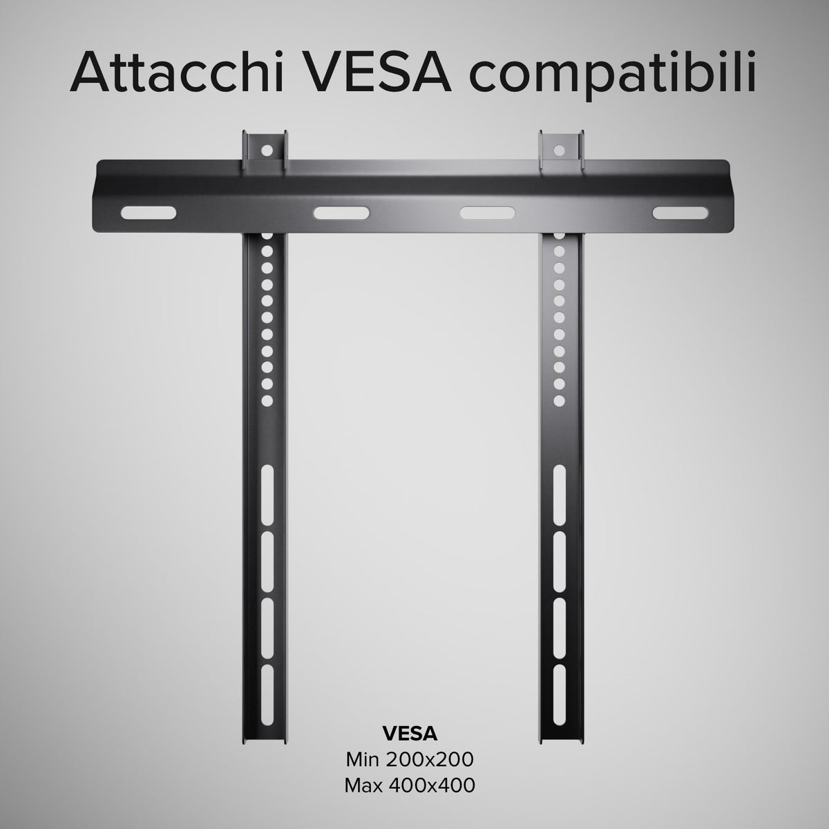 Supporto TV da parete, FIXED, 65", 45kg,VESA 400x400